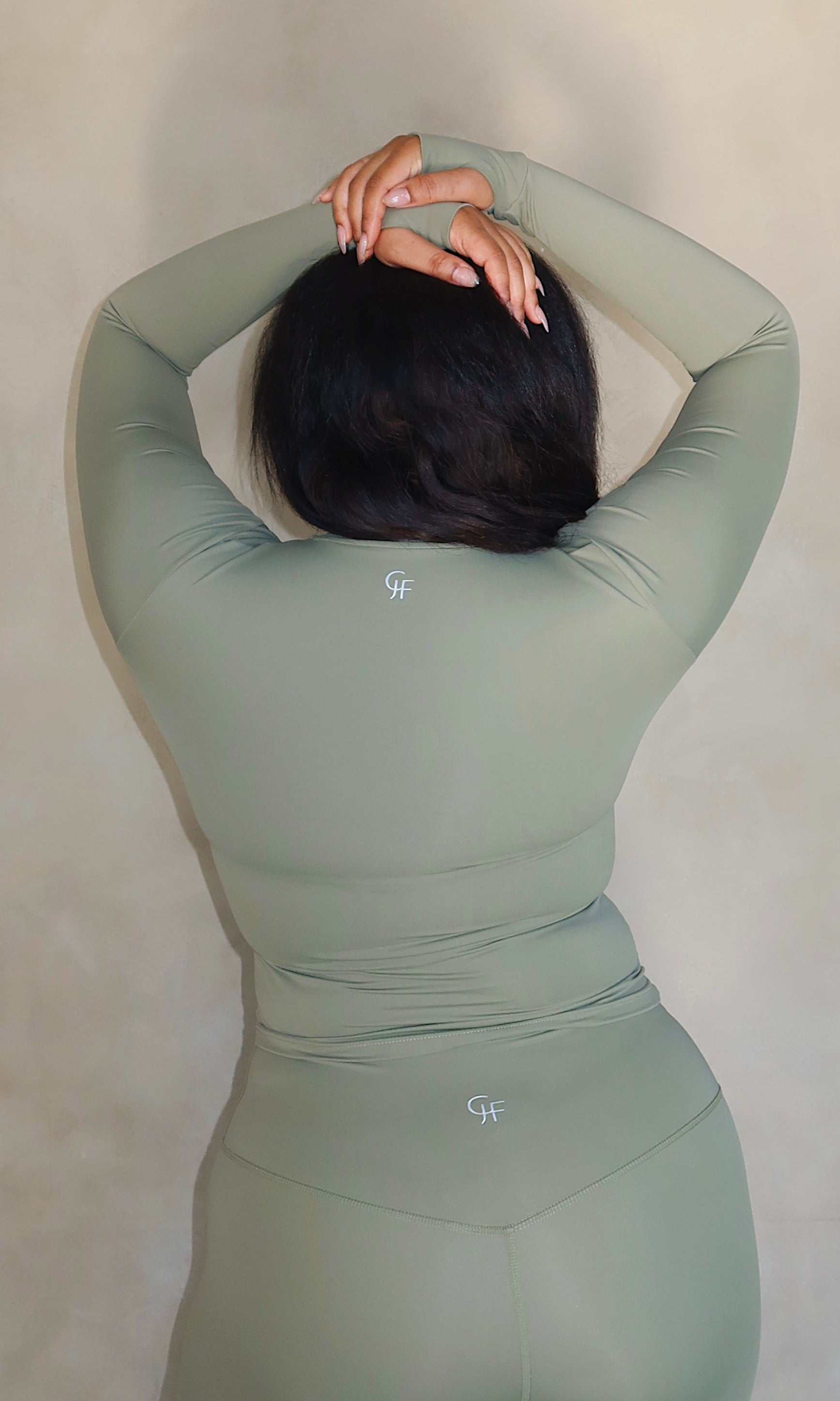 Sculpt Motion Zip Up - Olive