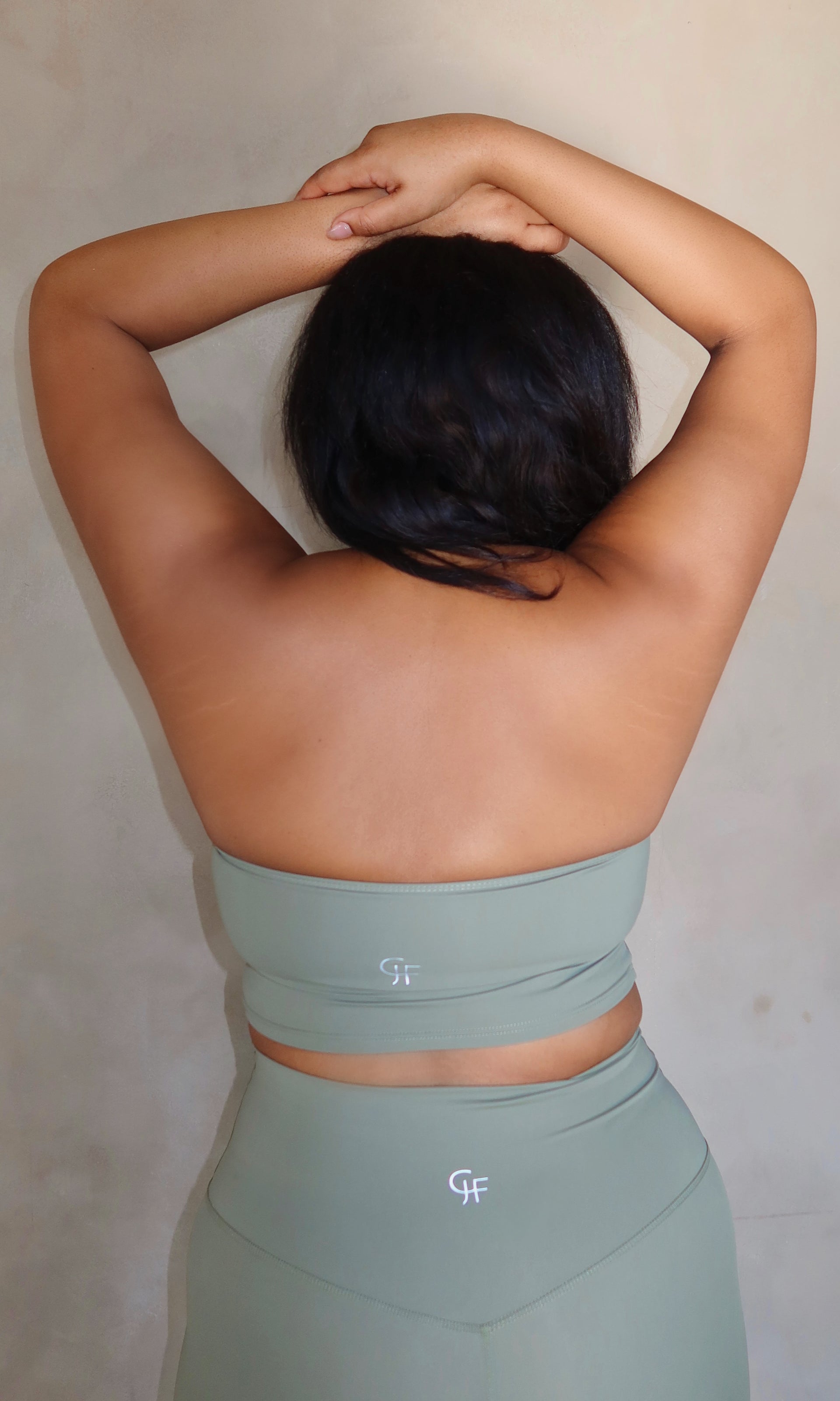 Empower Halter Sports Bra - Olive