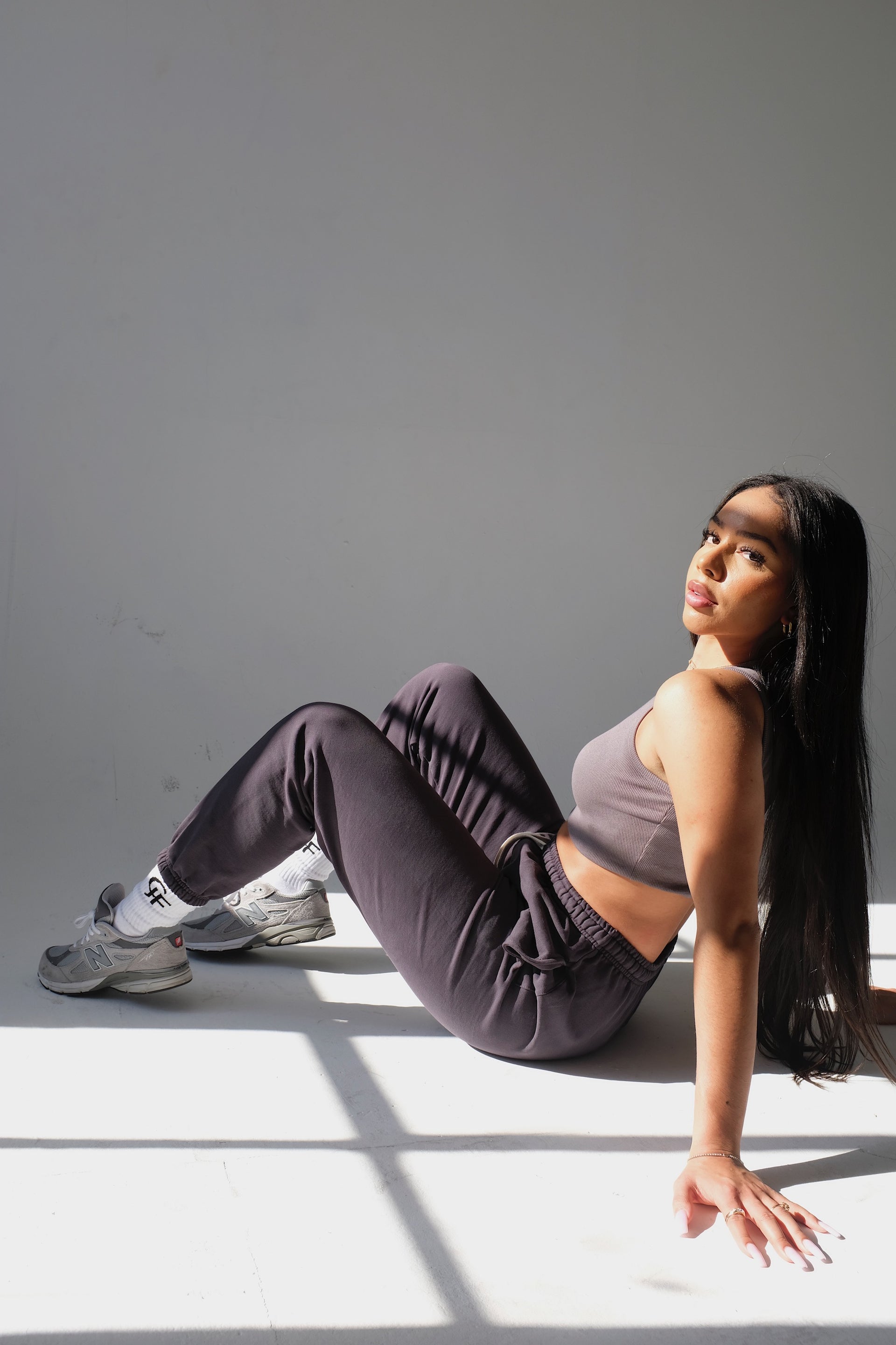 GJF Cozy Terry Joggers - Dark Heather Grey
